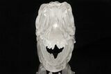 Carved Quartz Crystal Dinosaur Skull - Roar! #208840-2